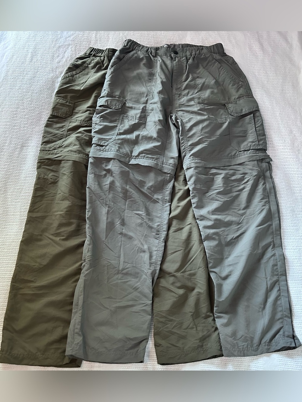 2 Rei Co-op Sahara Convertible Hiking Pants M-32L Green Gray